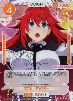 画像1: 【箔押しサイン仕様】リアス・グレモリー[OS_S1-001a]【「ハイスクールＤ×Ｄ HERO」】