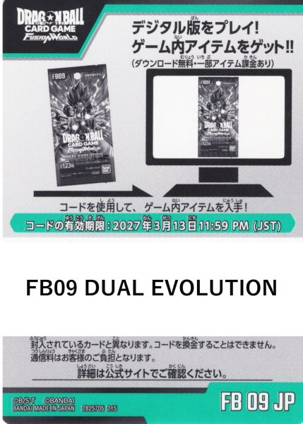 画像1: 【100枚セット】デジタルコード DUAL 「EVOLUTION」(有効期限2027/03/13)[DBF_FB09] (1)